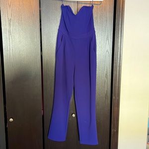 Royal Blue Strapless Jumpsuit